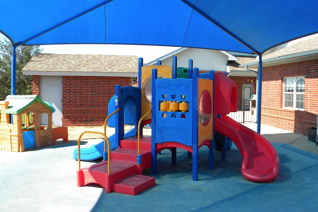 Playgrounds And A Courtyard Offer Outdoor Fun & Games